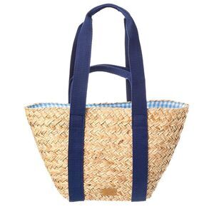 Rafé Anna Straw Tote, Blue